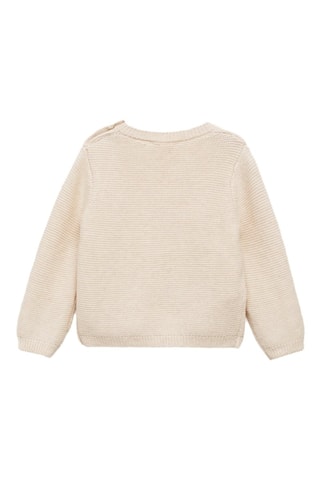 Pull-over maille poche - Beige