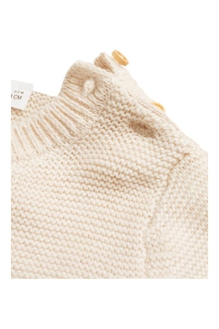 Pull-over maille poche - Beige