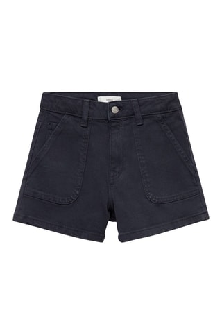 Short en jean droit - Bleu marine
