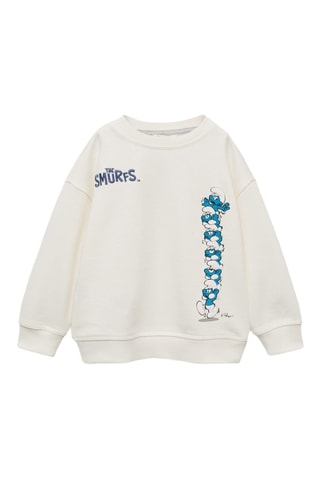 Sweat-shirt Schtroumpfs - Blanc