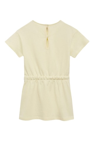 Robe coton cordon de serrage - Jaune