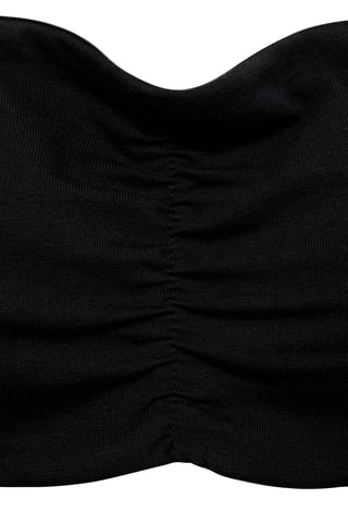 Top bandeau froncé - Noir