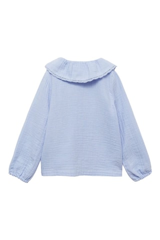 Blouse coton tissu plissé - Blanc
