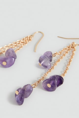 Boucles d'oreilles pendantes pierres