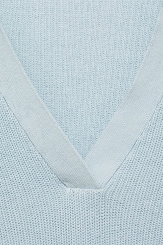 Pull-over col polo - Bleu