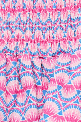 Jupe imprimée volants - Rose