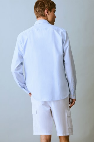 Chemise oxford en coton - Bleu clair