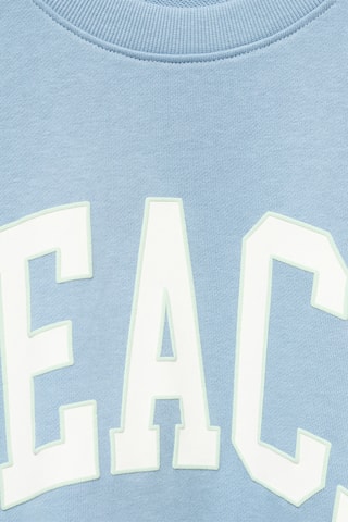 Sweat-shirt coton imprimé - Bleu