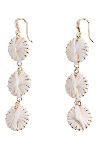Boucles d'oreilles pendantes fibre naturelle