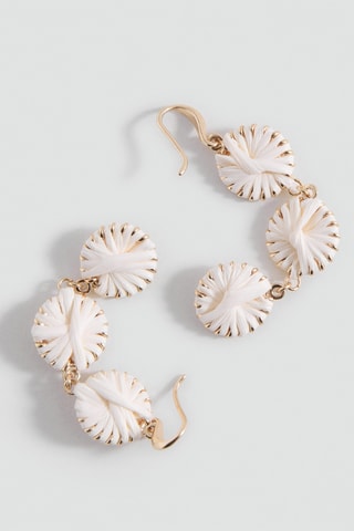 Boucles d'oreilles pendantes fibre naturelle