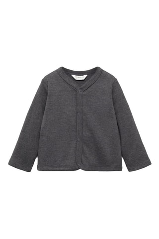 Veste coton boutonnée - Gris