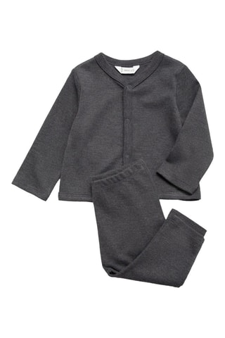 Veste coton boutonnée - Gris