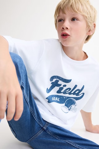 T-shirt imprimé manches courtes - Blanc