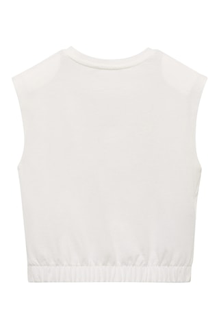 T-shirt sans manches imprimé - Blanc