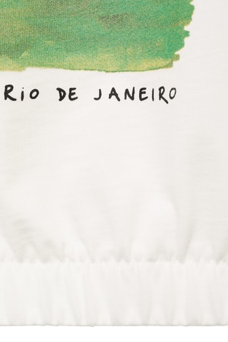 T-shirt sans manches imprimé - Blanc
