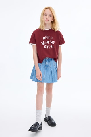 T-shirt imprimé manches courtes - Rouge