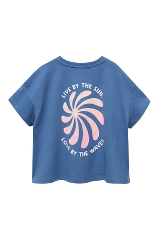 T-shirt imprimé manches courtes - Bleu