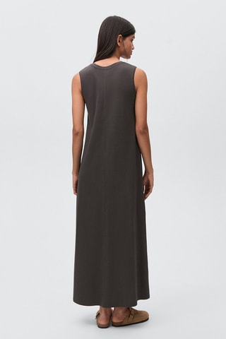 Robe longue sans manches - Gris