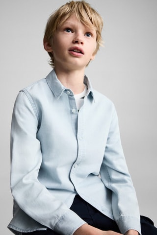 Chemise en jean slim-fit - Bleu
