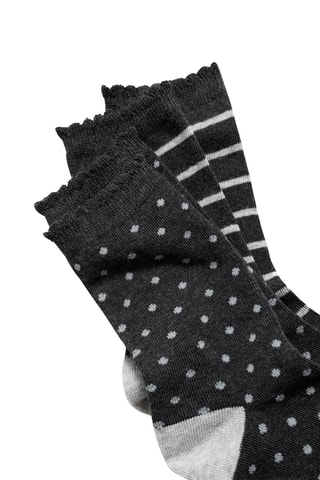 Pack 2 paires de chaussettes combinées - Gris