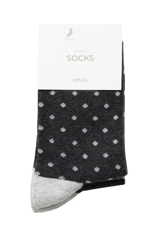 Pack 2 paires de chaussettes combinées - Gris