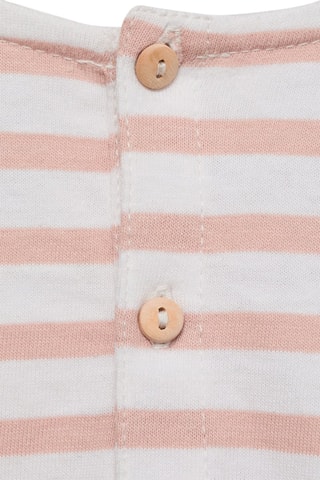T-shirt coton à rayures - Rose