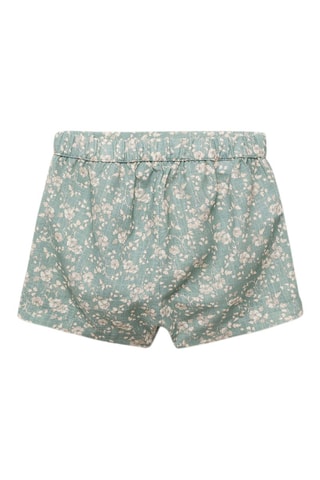 Short coton fleurs - Vert