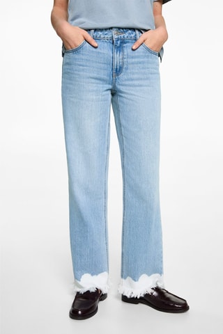 Jean straight tie and dye - Bleu