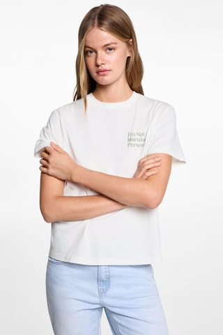 T-shirt coton imprimé - Blanc