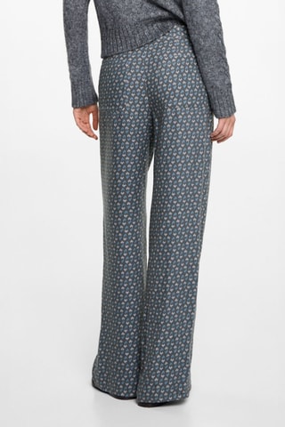 Pantalon droit imprimé - Gris