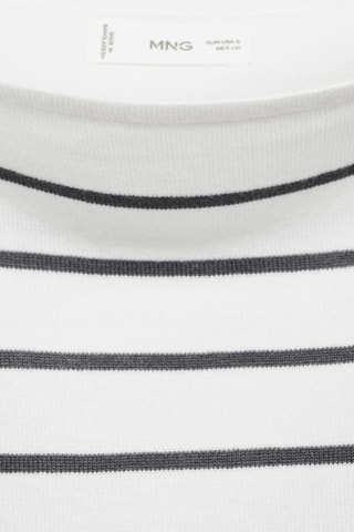 Pull-over col bateau rayures - Blanc