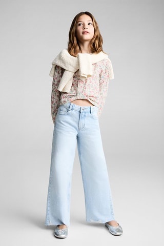 Blouse à fleurs - Beige