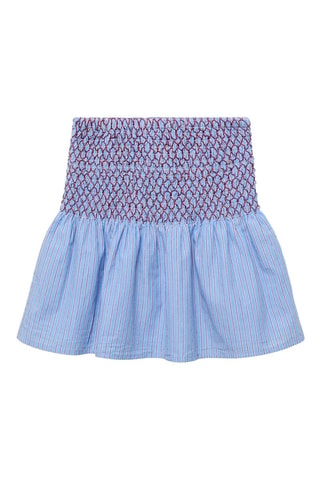 Jupe à rayures en coton - Bleu