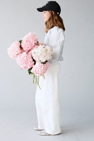 Jean wideleg détails coutures - Blanc