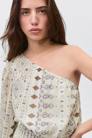 Robe courte asymétrique - Vert d'eau