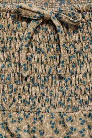 Jupe évasée à fleurs - Vert