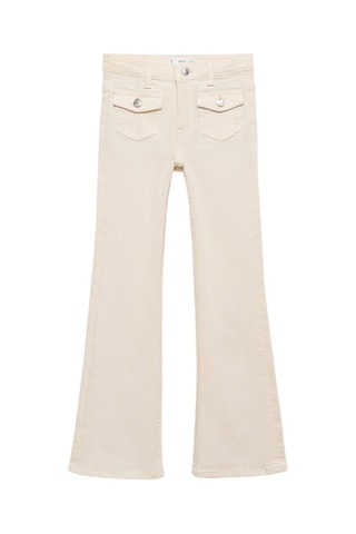 Jean flare poches - Blanc