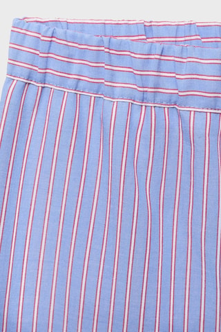 Pantalon coton à rayures - Bleu