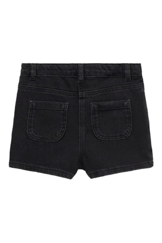 Jupe short en jean croisée - Noir
