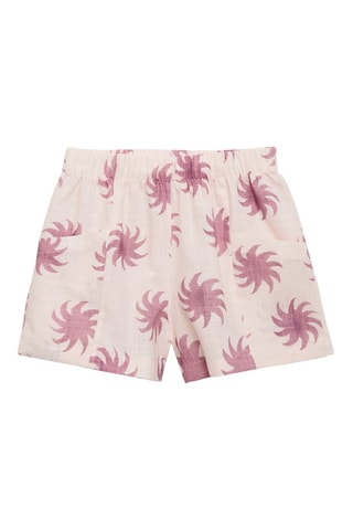Short coton imprimé - Rose