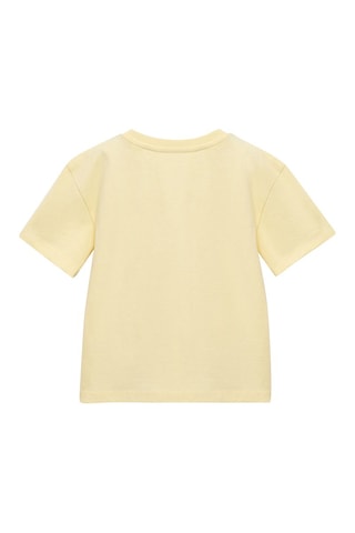 T-shirt coton imprimé motif - Jaune