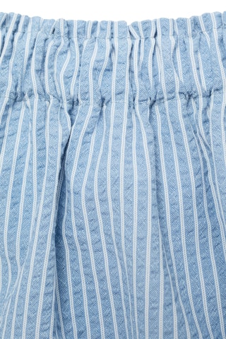 Jupe coton à rayures - Bleu clair