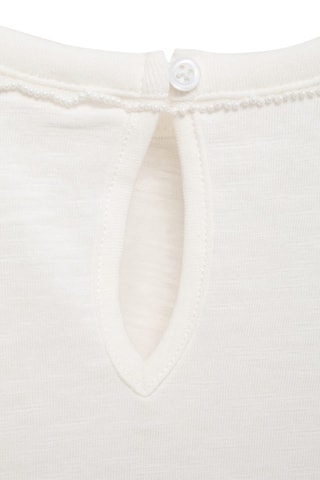 T-shirt détail perles - Blanc