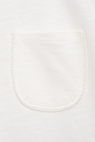T-shirt détail perles - Blanc