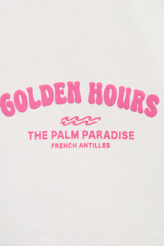 T-shirt crop imprimé - Blanc