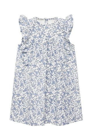Robe imprimée à volants - Blanc