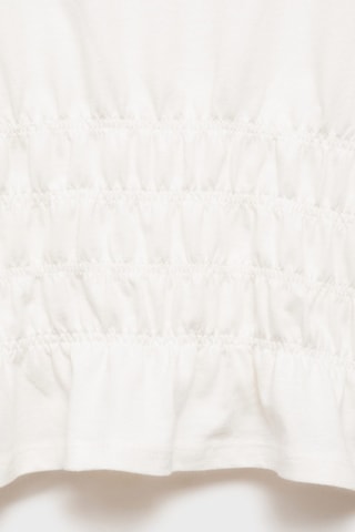 T-shirt taille froncée - Blanc