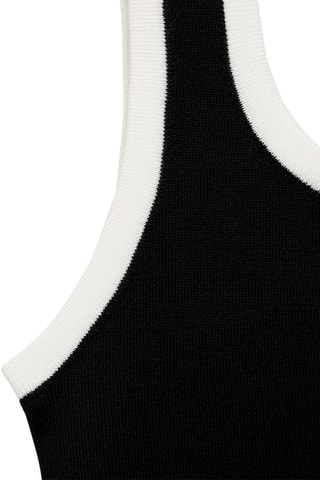 Top bords contrastants - Noir