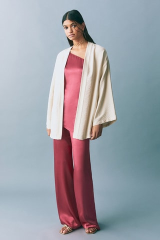 Veste style kimono - Gris clair
