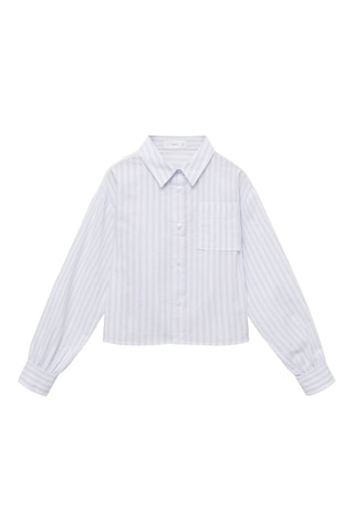 Chemise rayée poche - Bleu